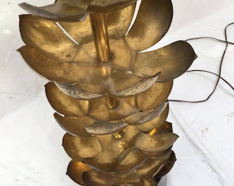 1960's GiAnT FeLdMaN LiGhTinG USA JuMbo LoTuS BLoSSoM BraSs FLooR LaMp PiLLaR LaMp HuGe MoD FLoWeR FLooR LamP+OriGiNaL MaRia KiPP ShaDe