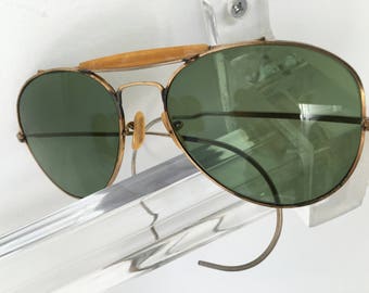 第二次世界大戦の飛行士パイロットサングラス ヴィンテージ 1940 年代