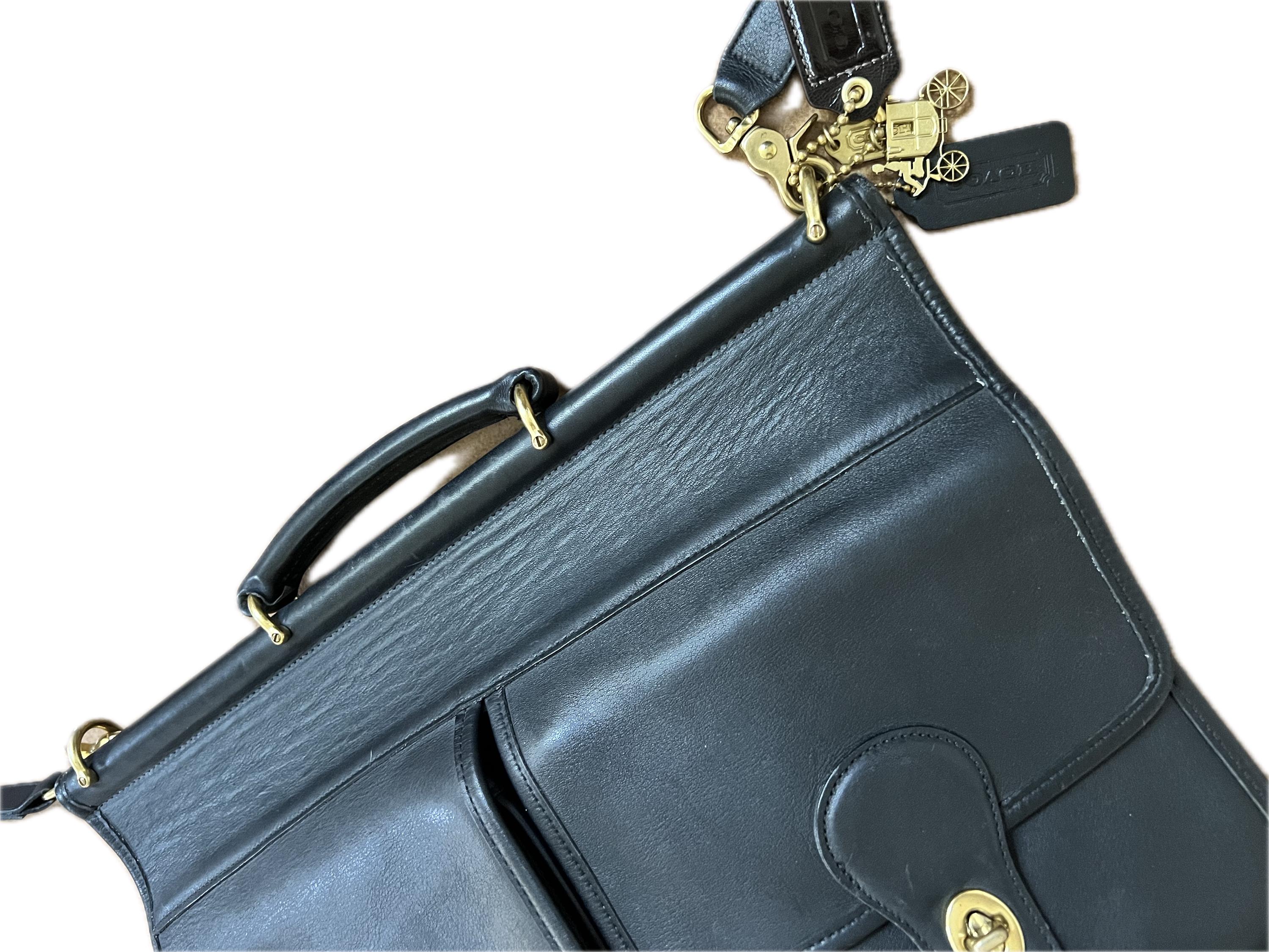 Vintage Coach 5279 Kensington Bag Briefcase Black Leather Lawyer