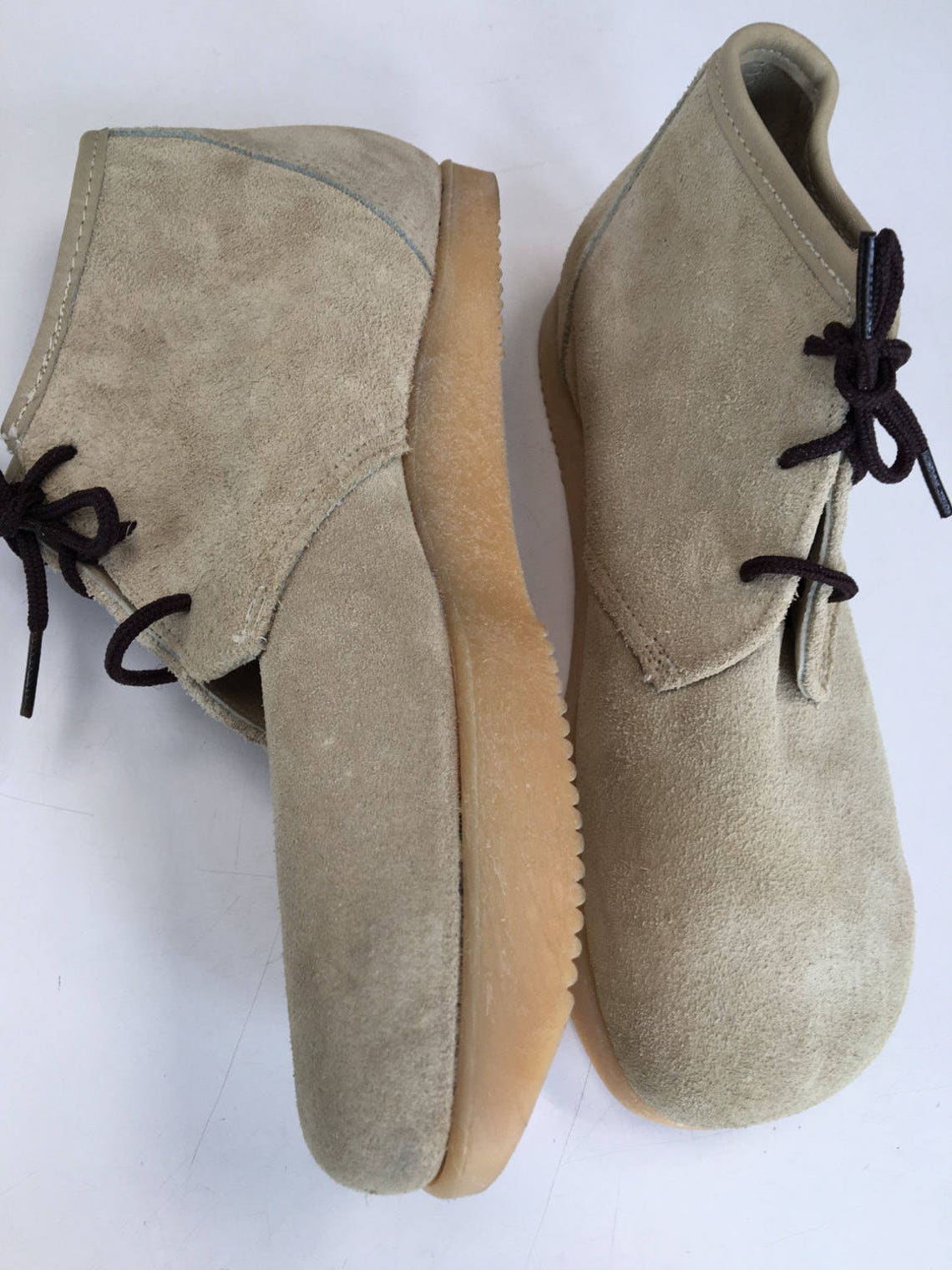 1970's Sandy Suede Chukka Boots New Vintage Stock Campus Earth Shoes