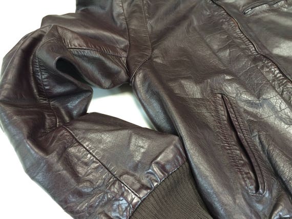 Leather Club Coat 1980's Gangster Hippie Disco Leather
