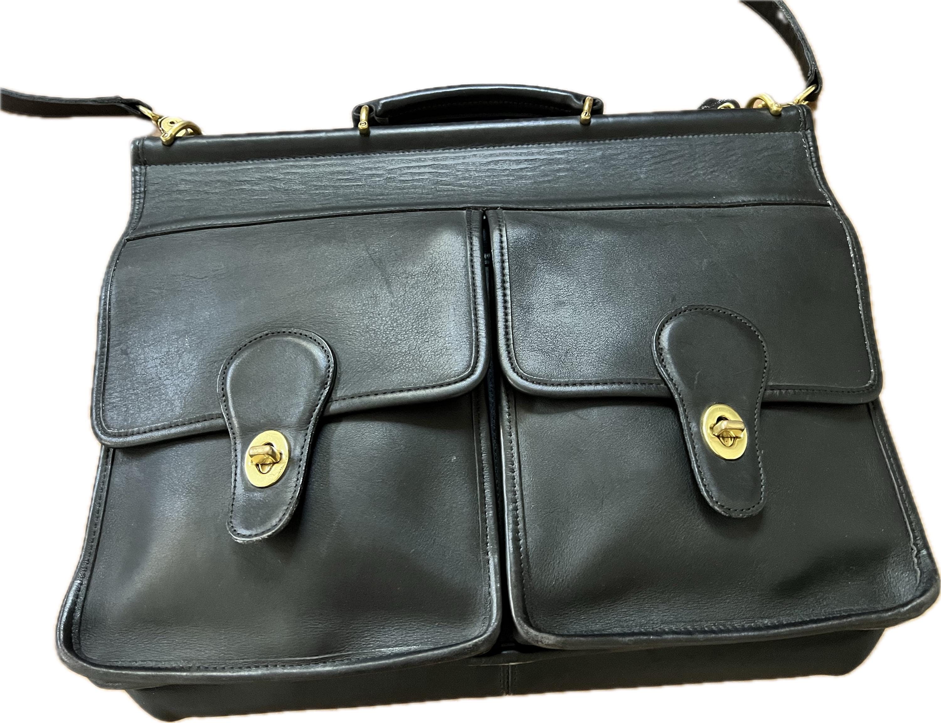 バッグ Coach Vintage Business Case Leather Coach Vintage Embassy Briefcase Mahogany Brown Leather Zip