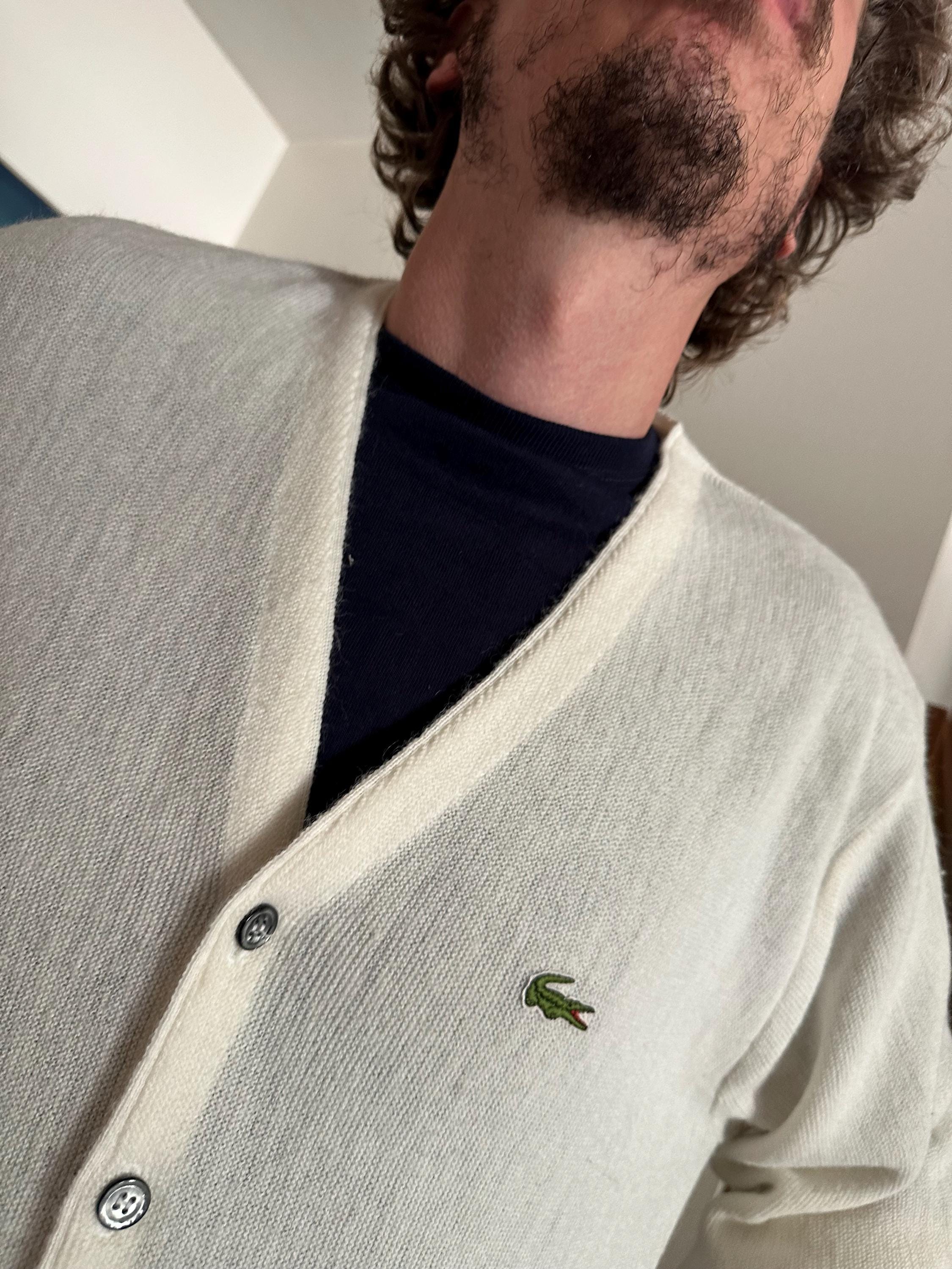 1960's Izod Lacoste Alligator V-neck Cardigan Preppy Campus