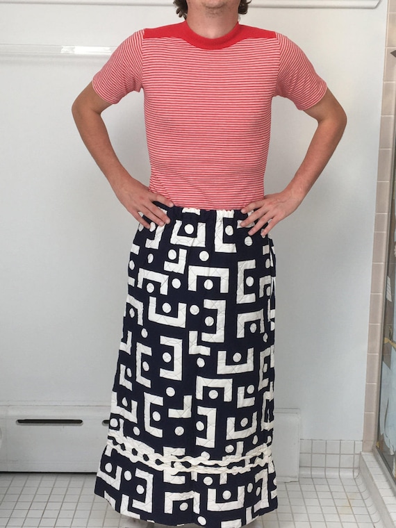 1970's MoD MaXi SkiRt HiPPiE QuiLteD festival MoDe