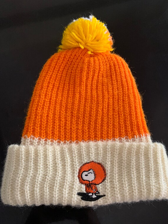 1960's chunky KniT PeaNuTs SNoopY SNoWMoBiLe HaT … - image 5