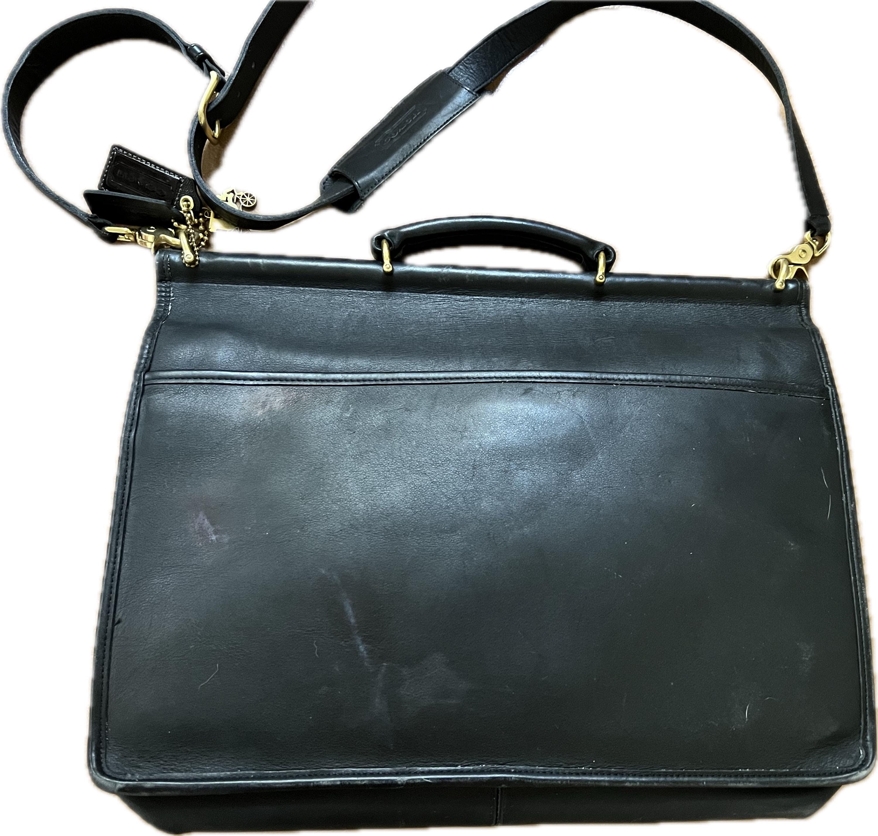 Vintage Coach 5279 Kensington Bag Briefcase Black Leather Lawyer