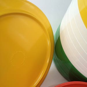 HELLER Massimo VigneLLi 1970年代 スタッキングディナーウェアプレート + サーバーボウルセット ミッドセンチュリー メラミン メルマック ピクニックスペース エイジセット 19ピース