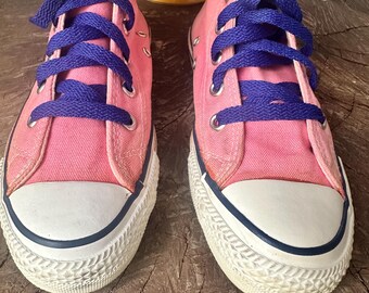 Vintage 1980's Converse All Star Chuck Taylor USA Pink Hi-tops