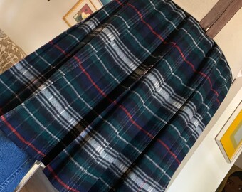 1980's ScoTTisH iRisH pLaid wooL CasHMeRe taRtan KiLt BesPoKe sKiRt pLaid pLeated kiLt sKiRt