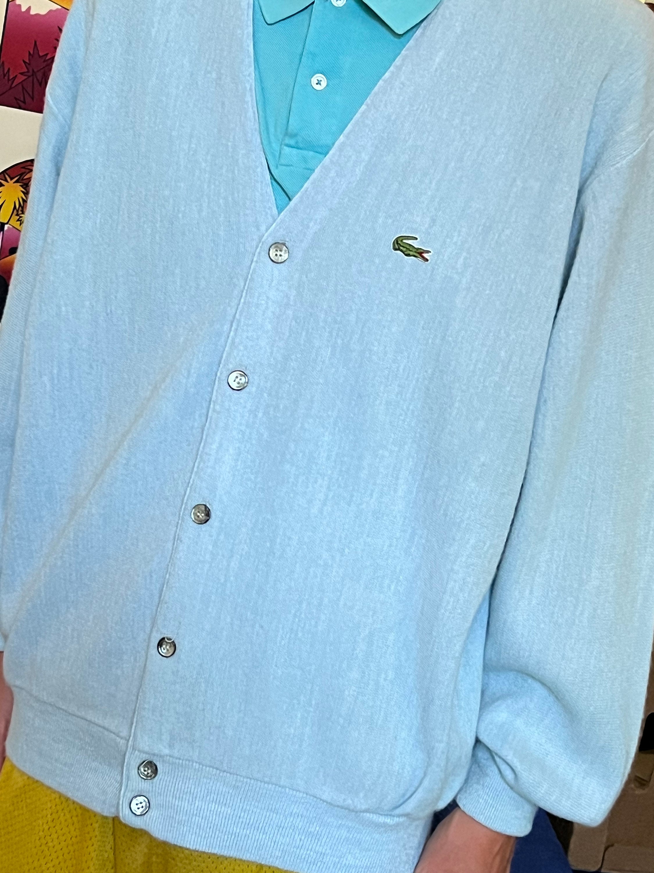 Light Blue Cardigan Lacoste Vintage New With Tag Lacoste Light