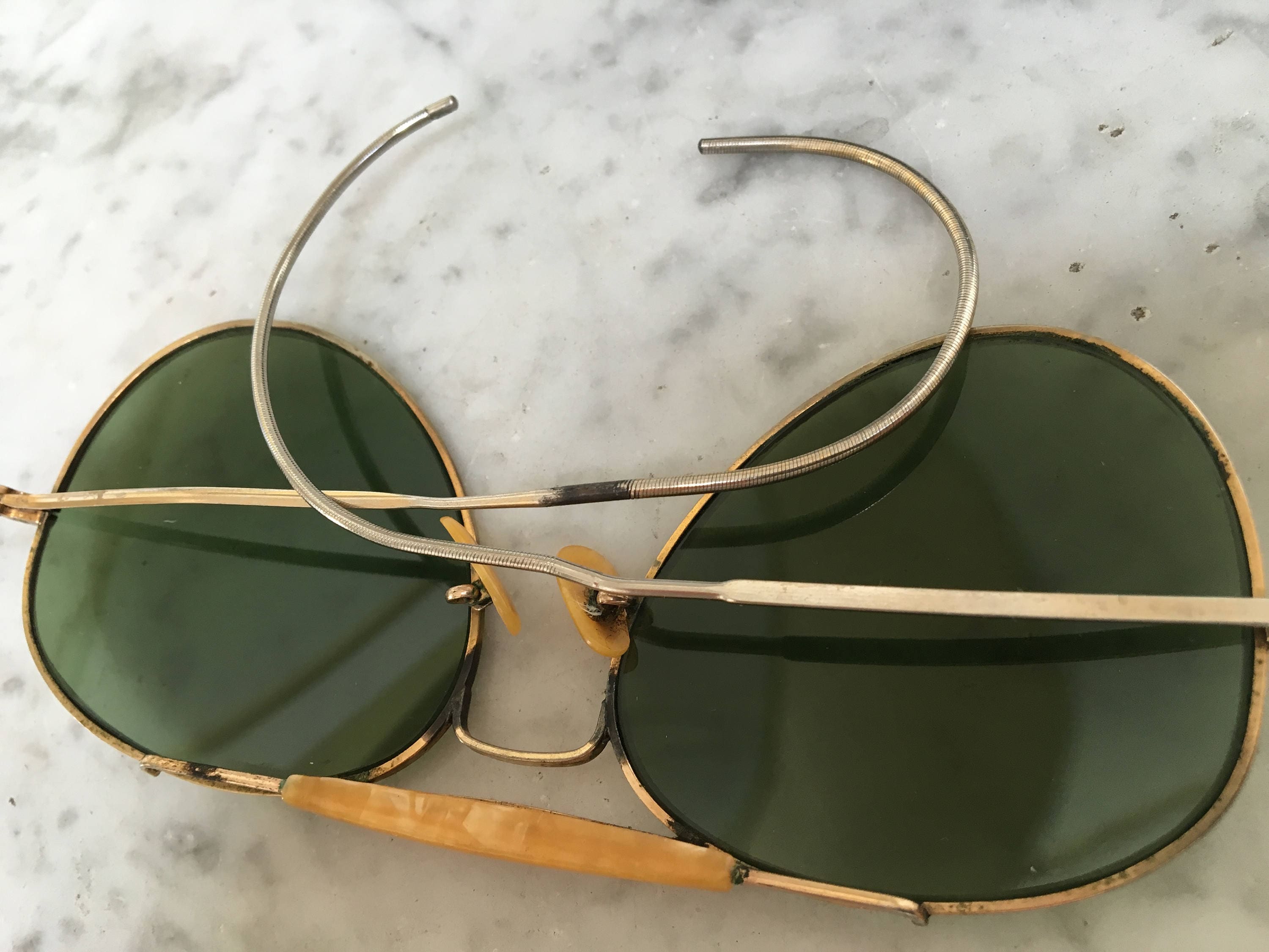 第二次世界大戦の飛行士パイロットサングラス ヴィンテージ 1940 年代