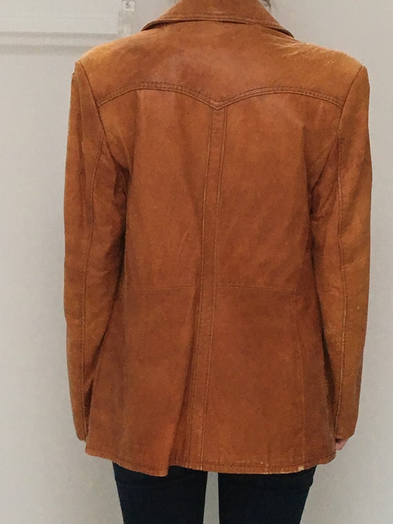 LeatheR tRench coaT 1970's GaNgStEr HiPPiE DiScO … - image 7