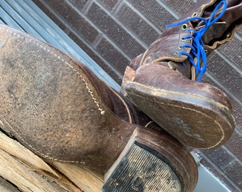 Mod PackeR Lace up RiDiNg Boots Work Boots SportsMaN's Boots EUA 1970's bikeR RuGGeD Ranch huntiNg CowBoY WestERn RidiNg Boots