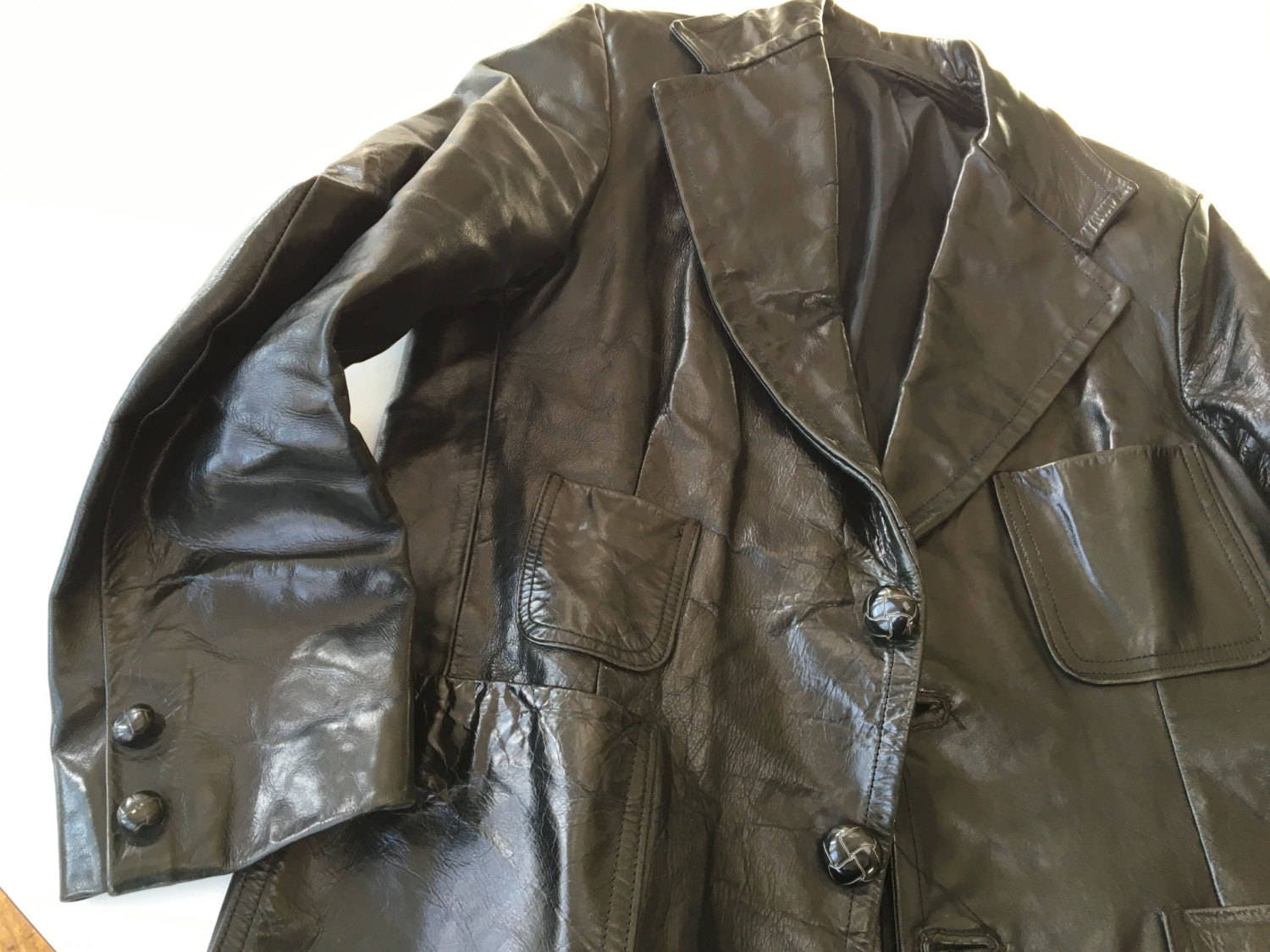 Mens 60s Leather Car Coat - Etsy