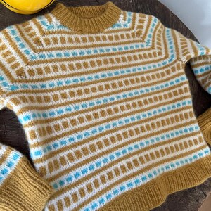 1960&#39;s KiD&#39;s HaNd KNiT MoD CHuNky WooL FisHeRMaN&#39;s sWeaTeR