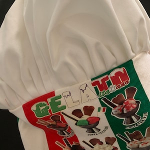 1980&#39;s iTaLiaNo GeLaTo CaFeTeRia CHeF HaT FuNkY FeStiVaL CosTuMe MaRio GeLaTeRia HaT BoHo CHeF BoNNeT iTaLiaN FLaG HaT TasTe oF iTaLy caP