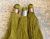Long Olive Color Tassels, Large Tassels, Big Tassels, Olive Green, Mala Tassels, Craft Tassel, Tassel Earrings, Long Tassels, BS17-1129A