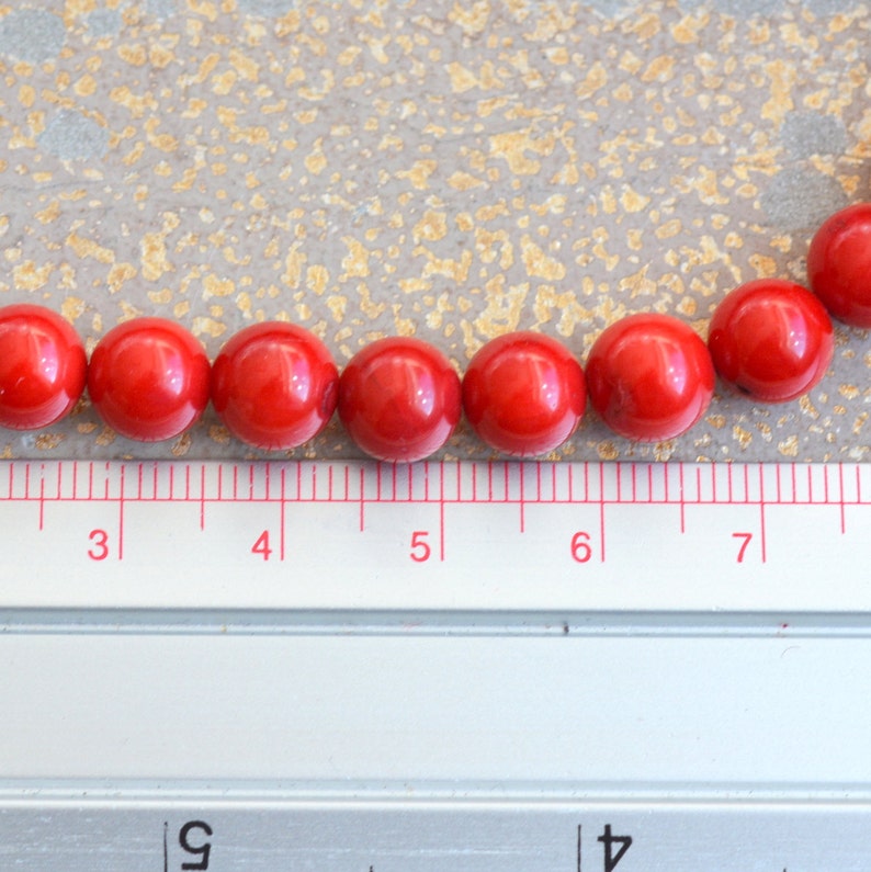 Tibetan Beads MAN17-0126B Nepal Beads 8mm Bamboo Coral Beads 50-8mm Bright Red Coral Beads 8mm Red Beads Nepal Jewelry