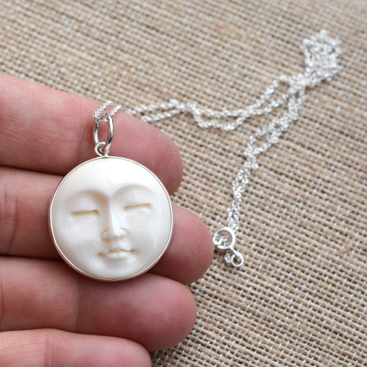 Upside Down Crescent Moon Pendant Necklace - PRE-ORDERS