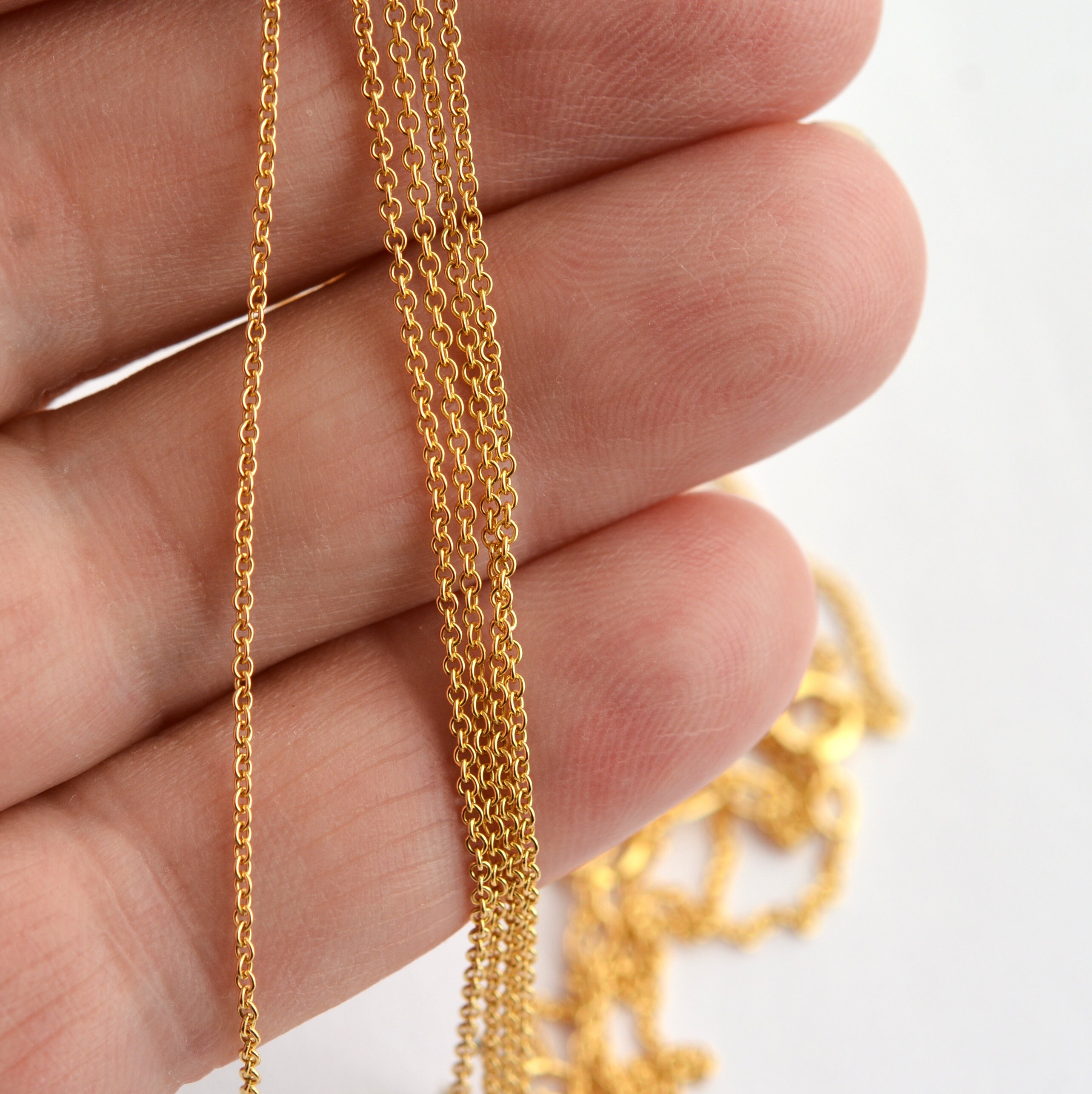 Fine Gold Rolo Chain 14K Gold Filled Dainty Gold Chain Gold Etsy
