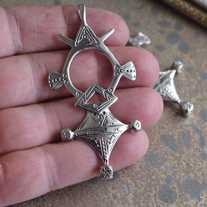 Tuareg Cross, Large Sterling Silver Tuareg Pendant, African Cross Pendant, Tuareg Jewelry, Handmade Cross, Ethnic Nomadic Cross, BS20-041