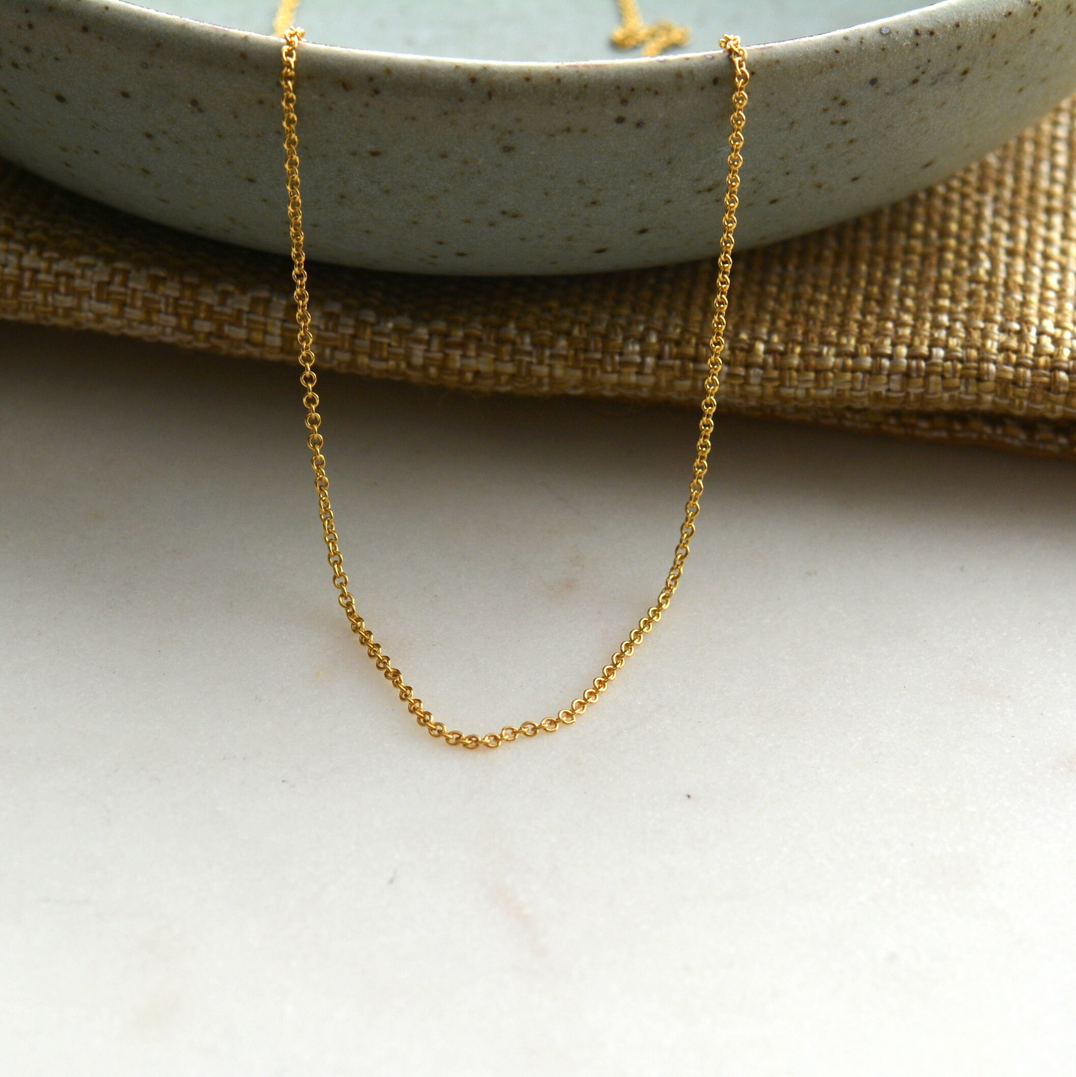 Fine Gold Rolo Chain 14K Gold Filled Dainty Gold Chain Gold | Etsy