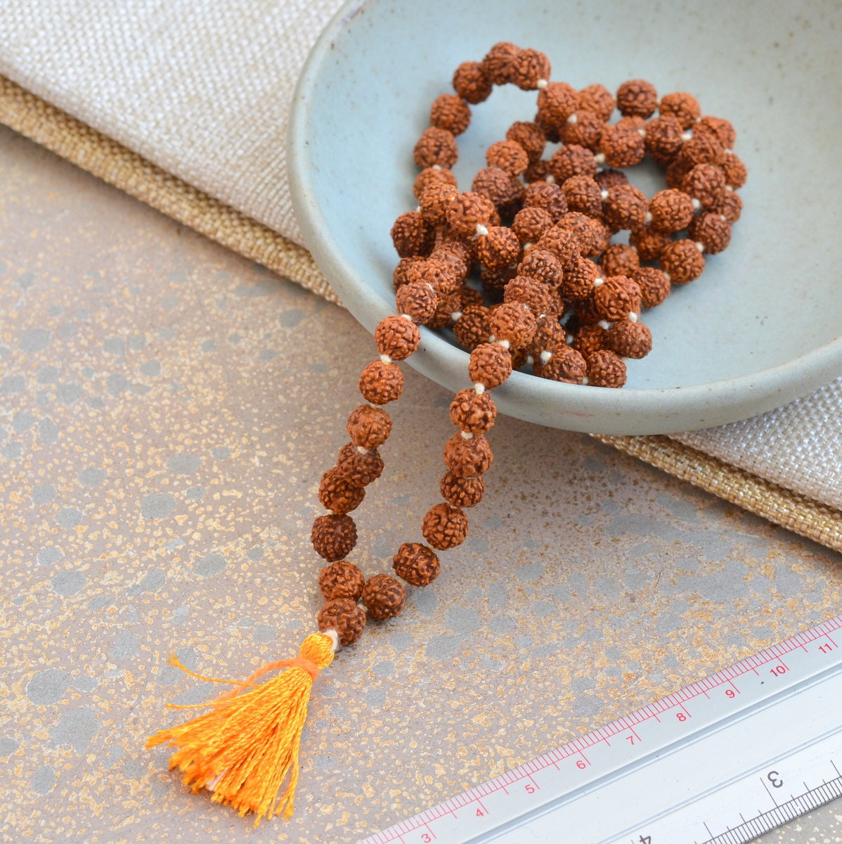 108- 8mm Rudraksha Mala Beads, 8mm Rudraksha Beads, Dyed Rudraksha,Mala  Making,How to Make a Mala,Natural Seed Beads,One Mala,MAN17-0112A