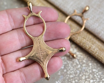 Large Tuareg Cross Pendant, African Cross, Tuareg Cross, Tuareg Jewelry, Handmade Cross, Nomadic Cross Pendant, Natural Bronze, AK15-054