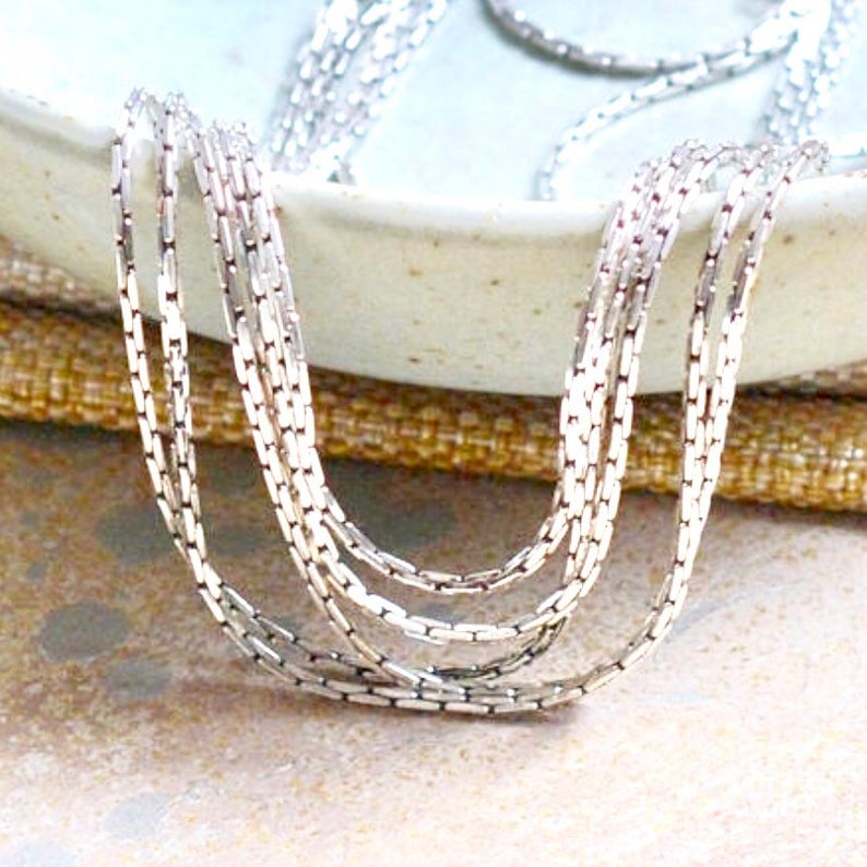Sterling Silver Chain Necklace Boston Link Beading Chain for Etsy