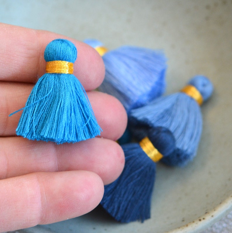 Gold Mini Tassels Small Tassels Gold Binding Large Tassels Etsy