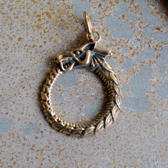 Realistic Dragon Necklace Fairy Tale Dragon Necklace Dragon ouroboros pendant sterling silver brass bronze dragon necklace dragon pendant handcrafted jewellery 