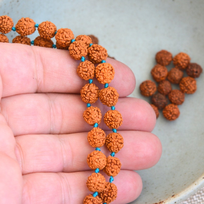 108 Knotted 8mm Rudraksha Seed Beads 8mm Beads Rudraksha Etsy