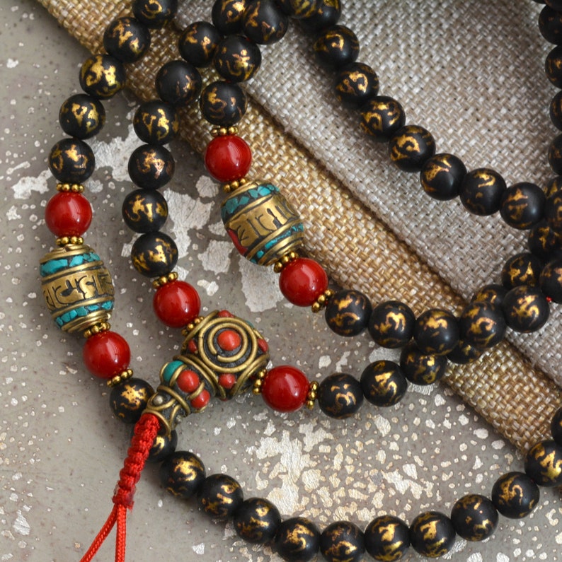 RAM180808P Prayer Beads Meditation Mantra Beads Tibetan Mala Beads 108 Beads Mala Buddhist