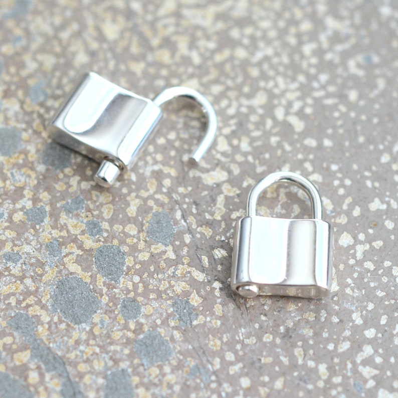 Sterling Silver Lock Necklace Padlock Necklace Layering Etsy Italia