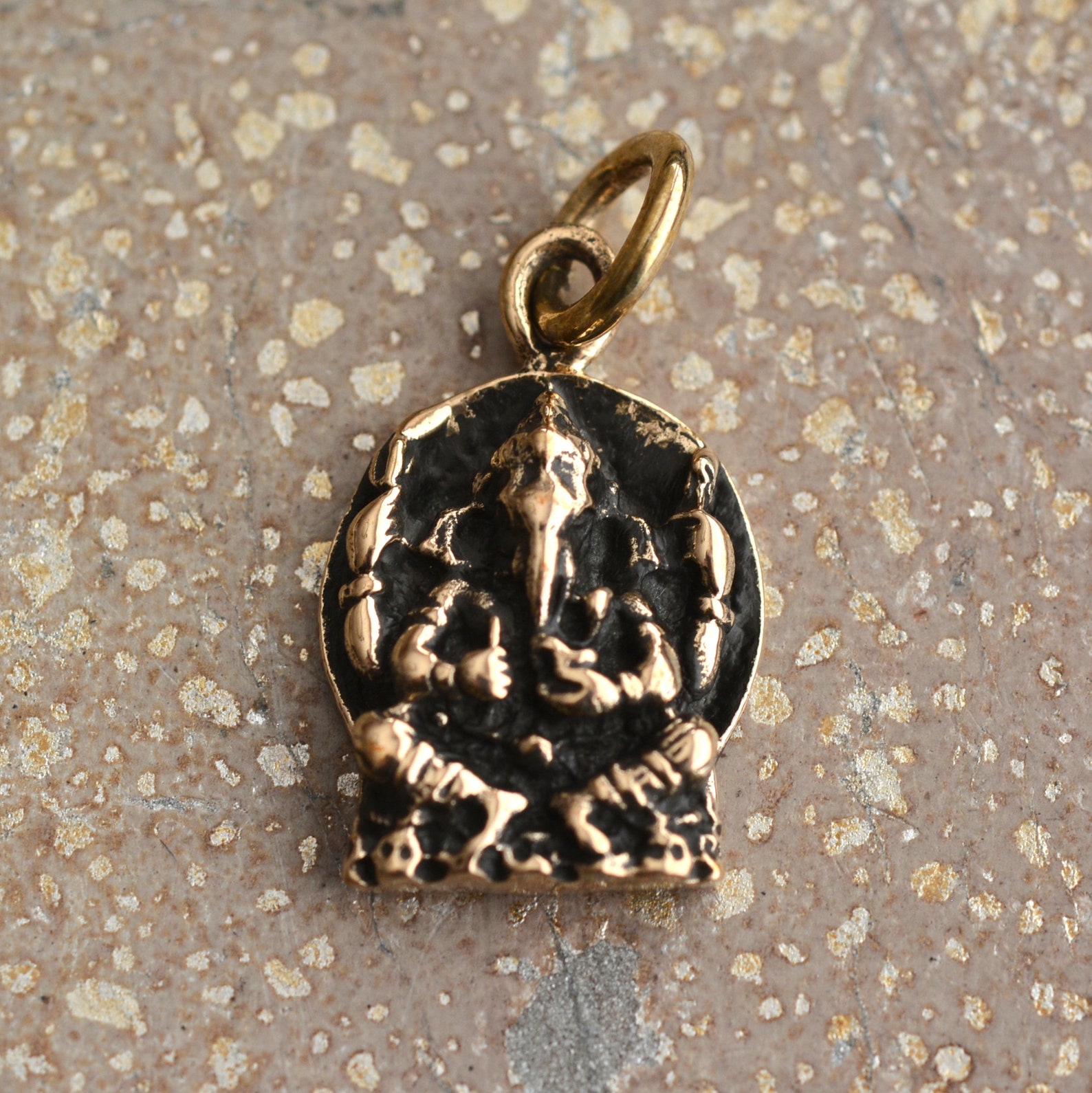 Ganesh Charms Natural Bronze Ganesha Charm Small Ganesh Etsy