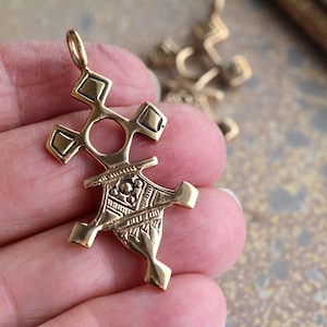 Tuareg Cross, Large Natural Bronze Tuareg Pendant, African Cross, Tuareg Jewelry, Handmade Cross, Nomadic Cross Pendant, BS20-0406