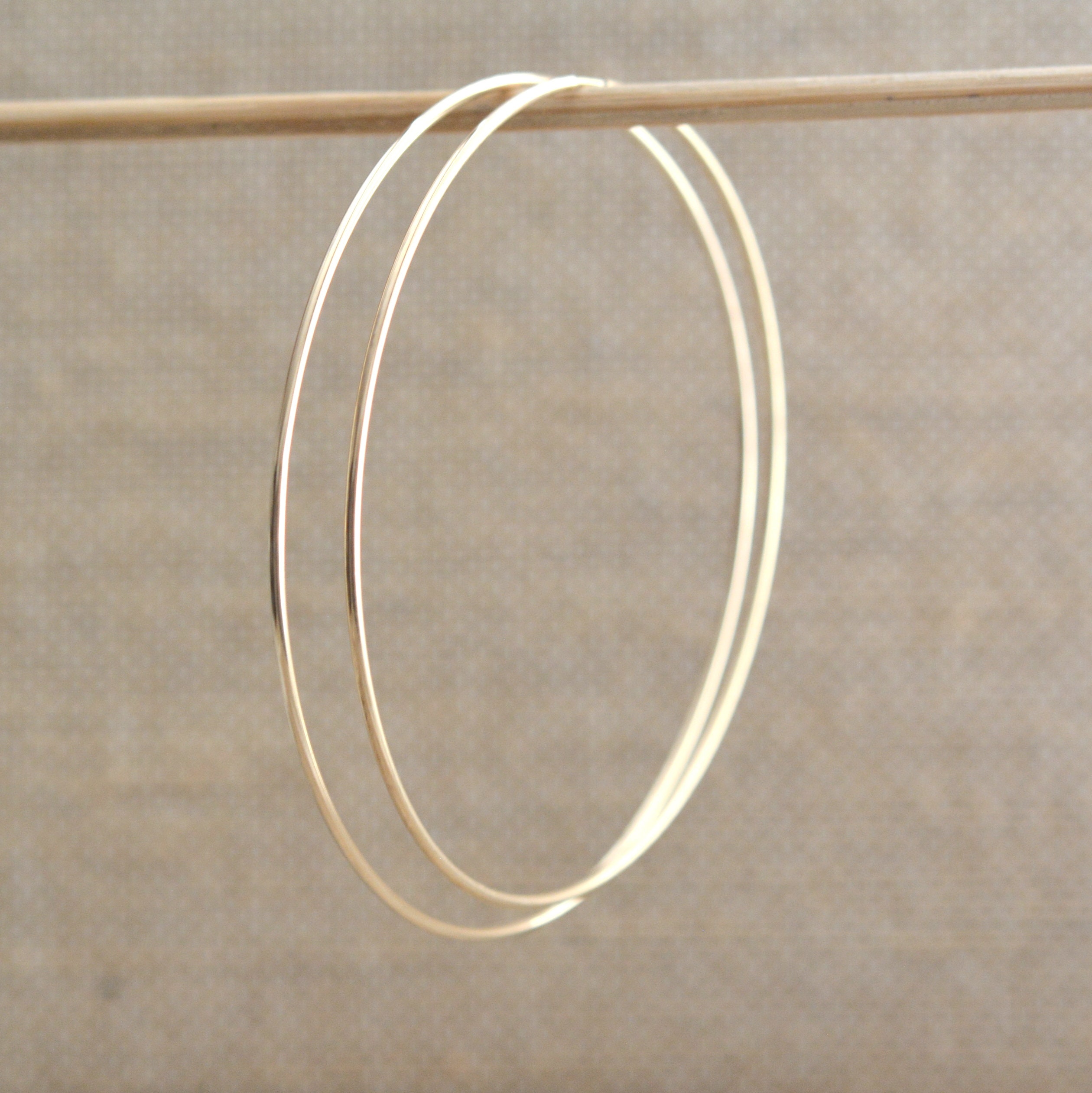 76mm Gold Hoop Earrings Extra Large Gold Hoops Big Gold Etsy