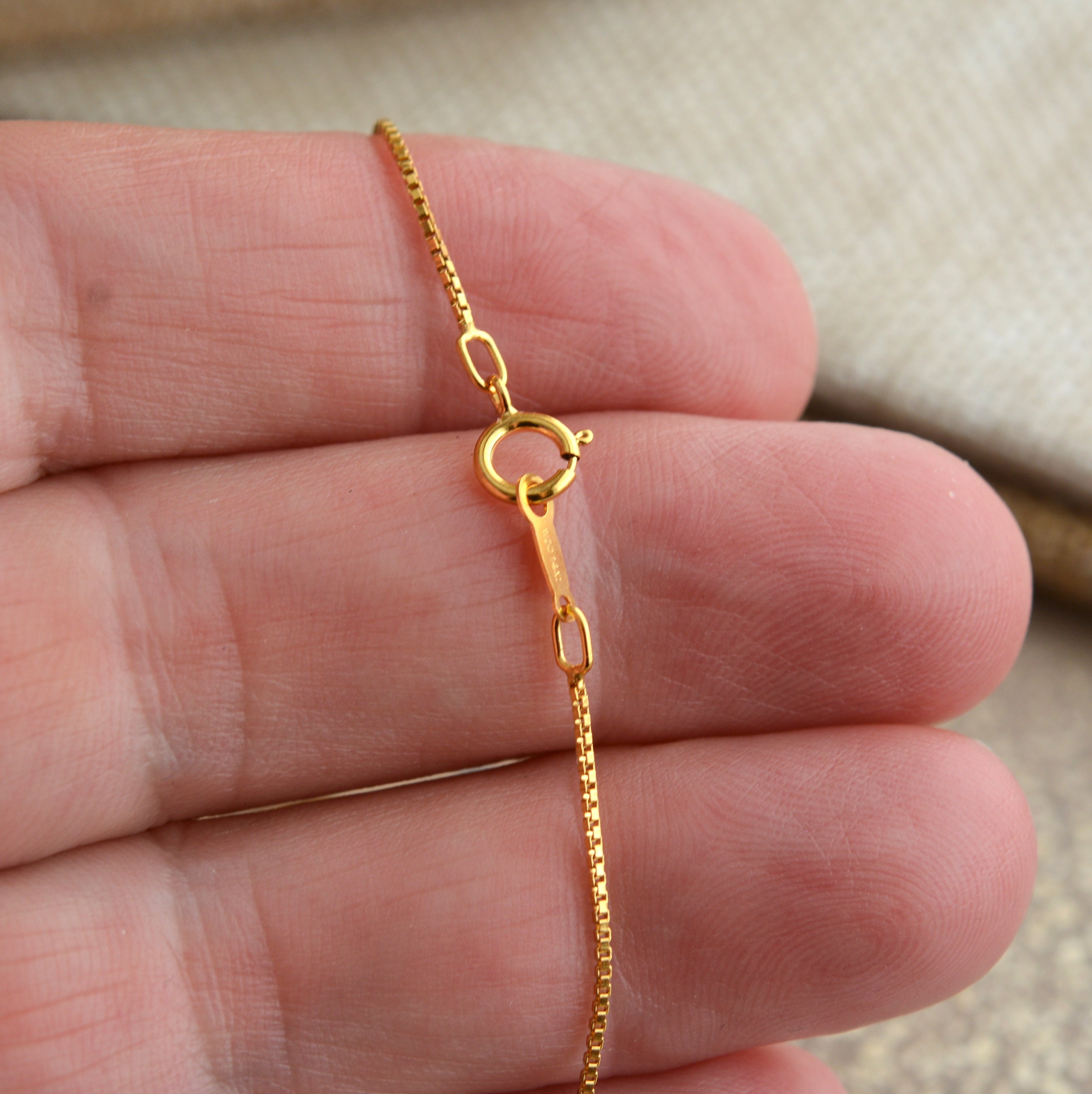 Fine Gold Box Chain 14K Gold Filled Dainty Gold Chain Gold Etsy