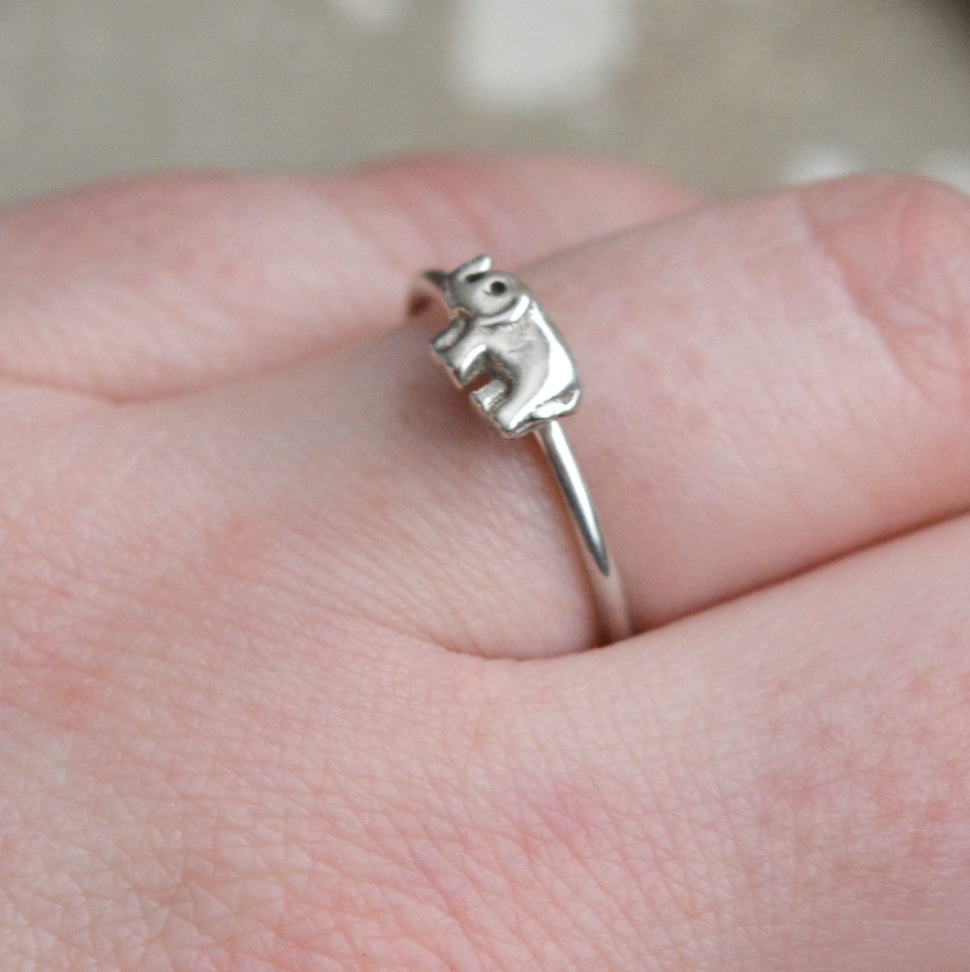 Pulsera Pelo De Elefante Anillo Elefante Plata Ley Modelo