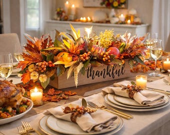 Thanksgiving Centerpiece: Rustic Farmhouse Fall Floral Arrangement