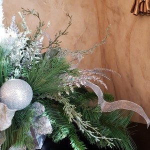 Christmas Centerpiece for Table Soft Green Holiday Table - Etsy