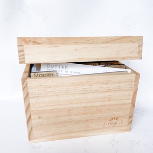 Recipe card box - traditional bridal shower gift