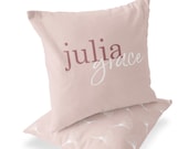Blush Printed Custom Accent Pillow Blush Nursery Glider Accent Pillow Color Story Collection