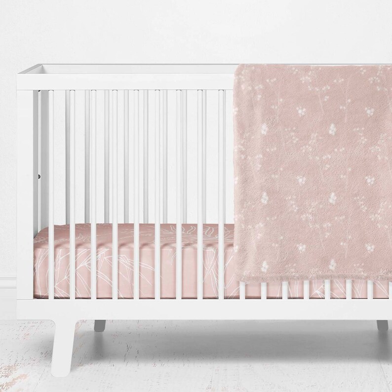 blush crib bedding set
