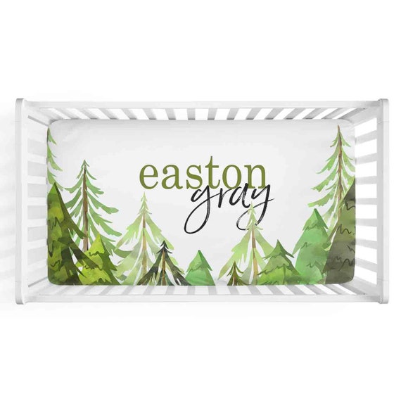 personalized name crib sheet