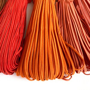 Orange shades soutache braid cord, 2,5 mm jewelry making soutache braid gimp, string for crafts, sewing, gift wrap, DIY projects image 3