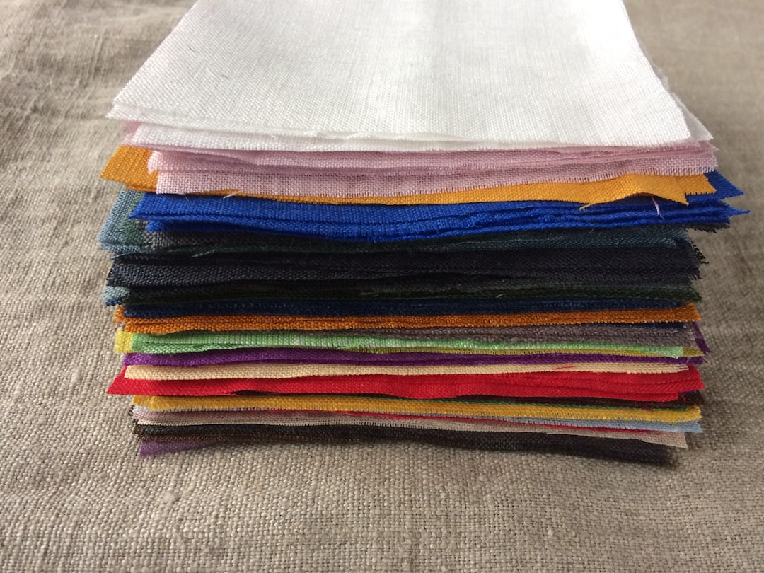 Natural Linen Fabric Blocks 130 Pcs, Pre Cut 4.5 Inch Squares in ...