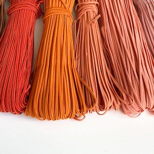 Orange shades soutache braid cord, 2,5 mm jewelry making soutache braid gimp, string for crafts, sewing, gift wrap, DIY projects image 1