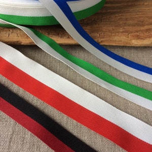 Cinta de rayas de 3 metros, cinta de bandera, ribete de poliéster tejido de grosgrain para manualidades, costura, envoltura de regalos, decoración de bodas
