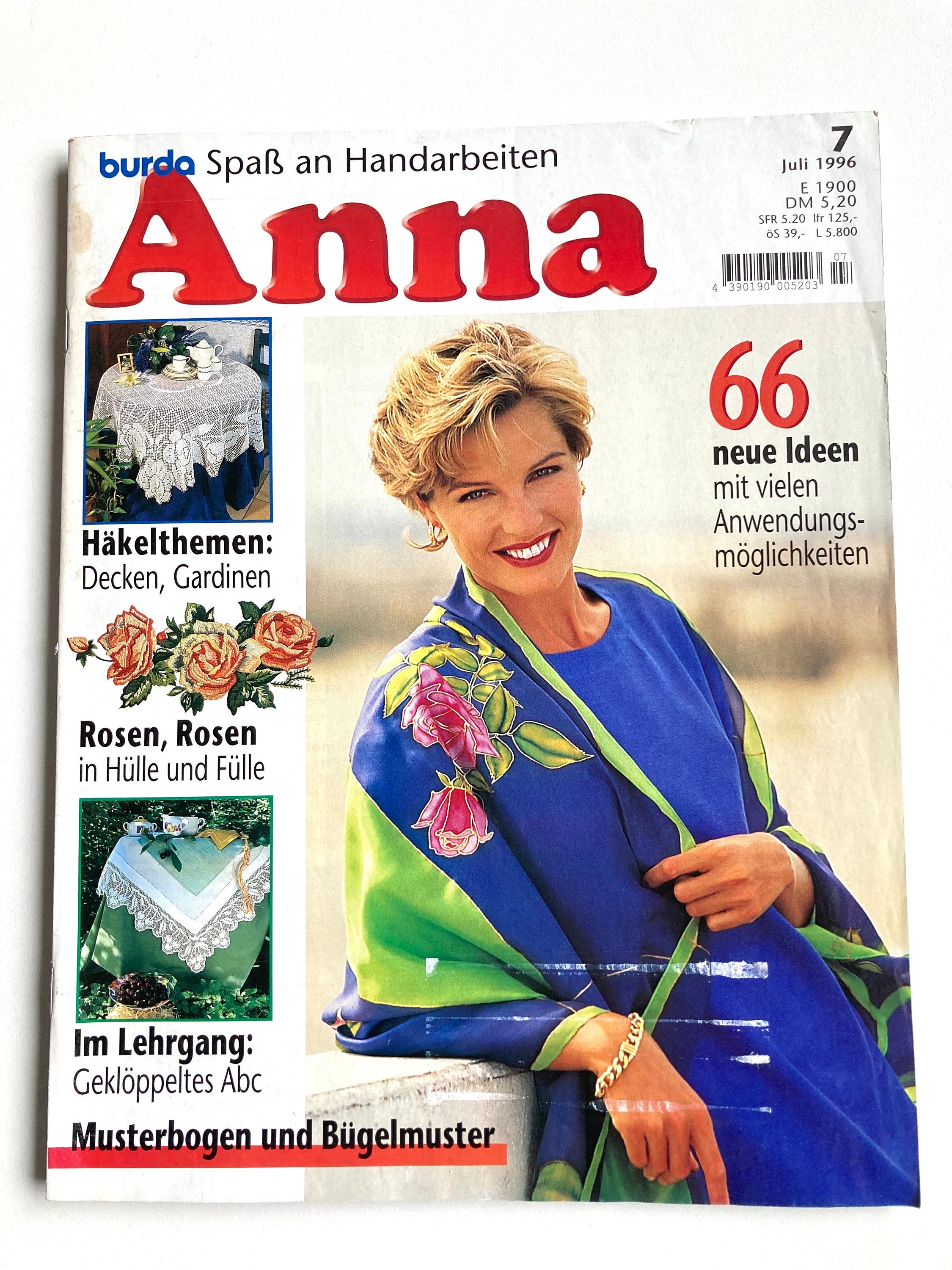 Anna Burda Spass an Handarbeiten Magazine 1996 Needlework